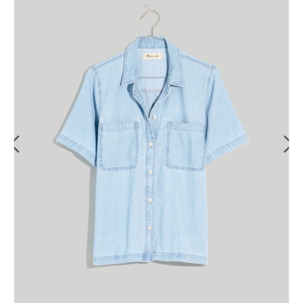Madewell Denim Camp Shirt in Smithley Wash